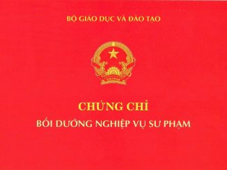 chứng chỉ nghiệp vụ sư phạm