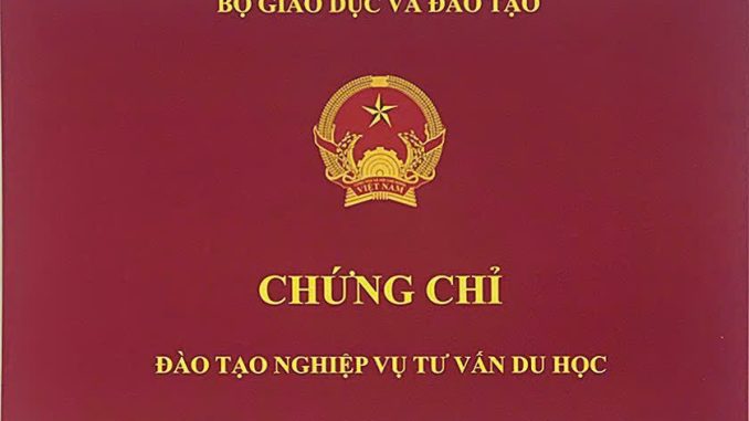 chứng chỉ tư vấn du học